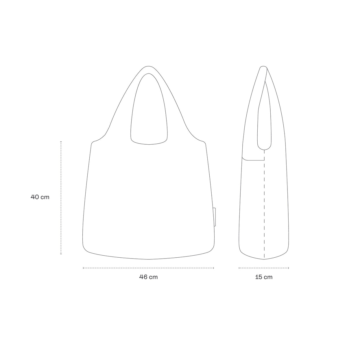 Skara Cloud Tote dimensions: 40&nbsp;cm high, 46&nbsp;cm wide, 15&nbsp;cm deep