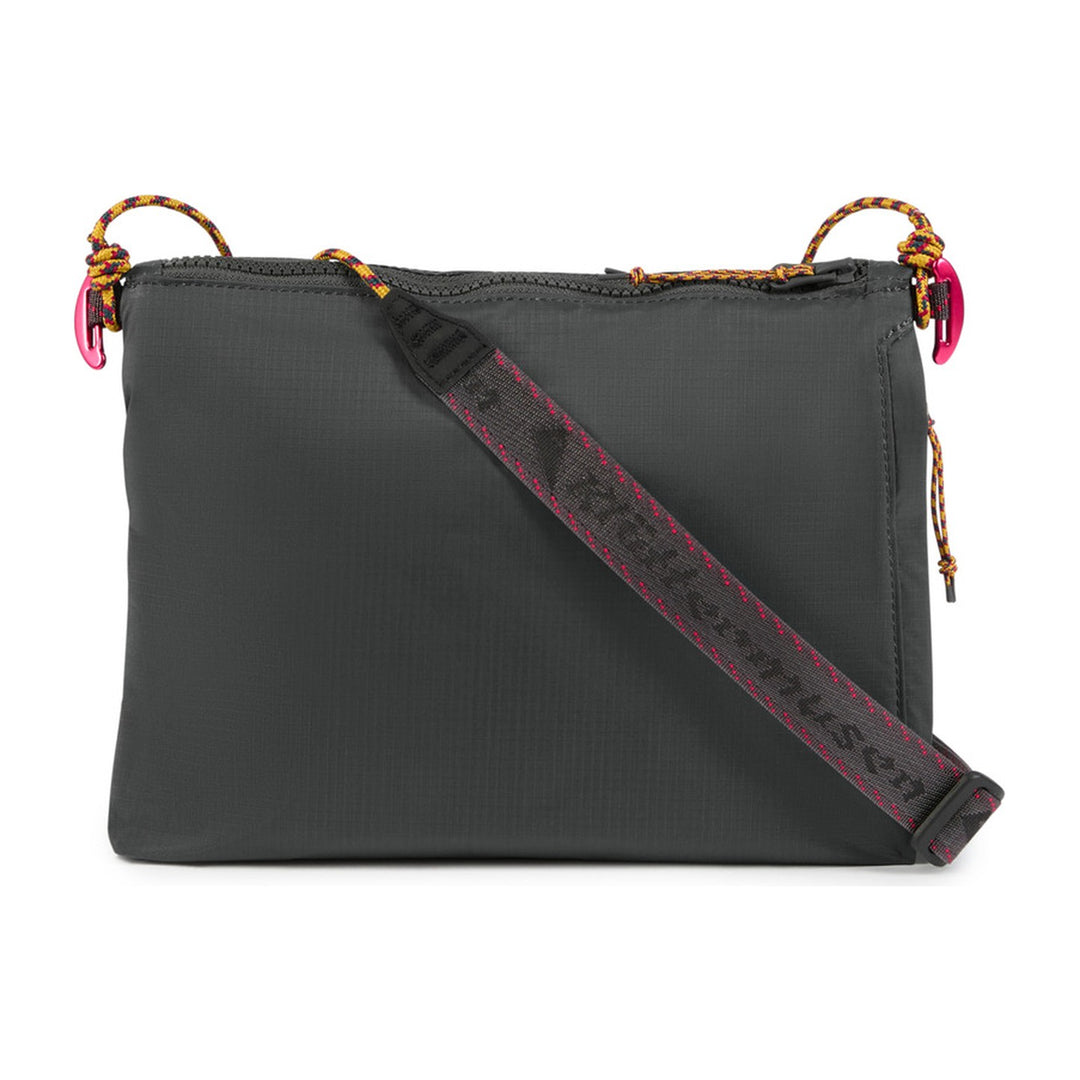 Klättermusen Algir Foldover Bag in Raven, accessory bag, back view