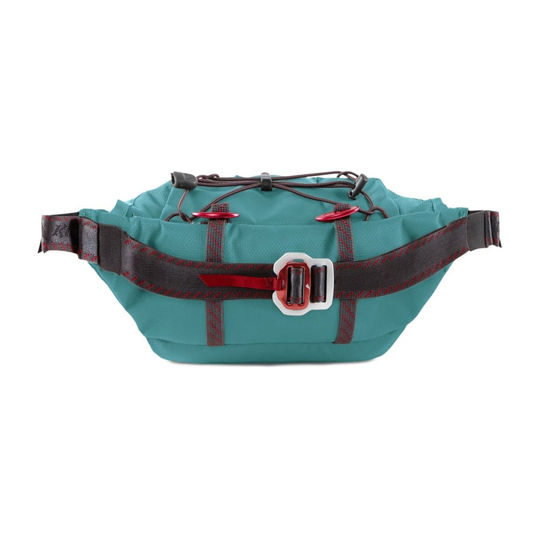 Klättermusen Eldner 2.0 Lumbarpack 2L in Silver Pine, compact waist pack, back view