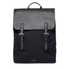 Leather Lid Backpack 16" - Schwarz
