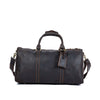 Brown Leather Weekender Bag | JANEIRO - Brown